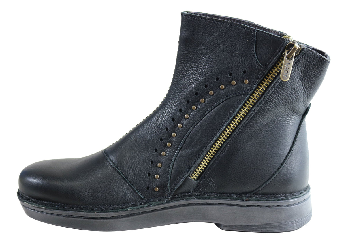 Cetona Womens Wide Leather Comfortable Supportive Ankle Boots