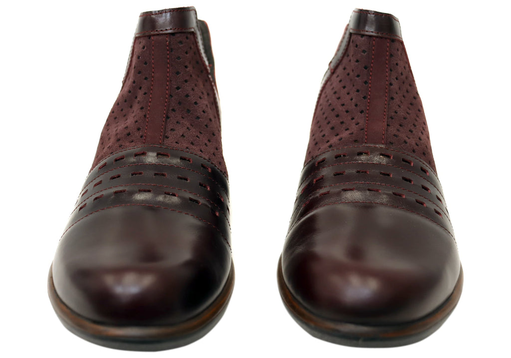 Rivotra Womens Leather Comfortable Ankle Boots