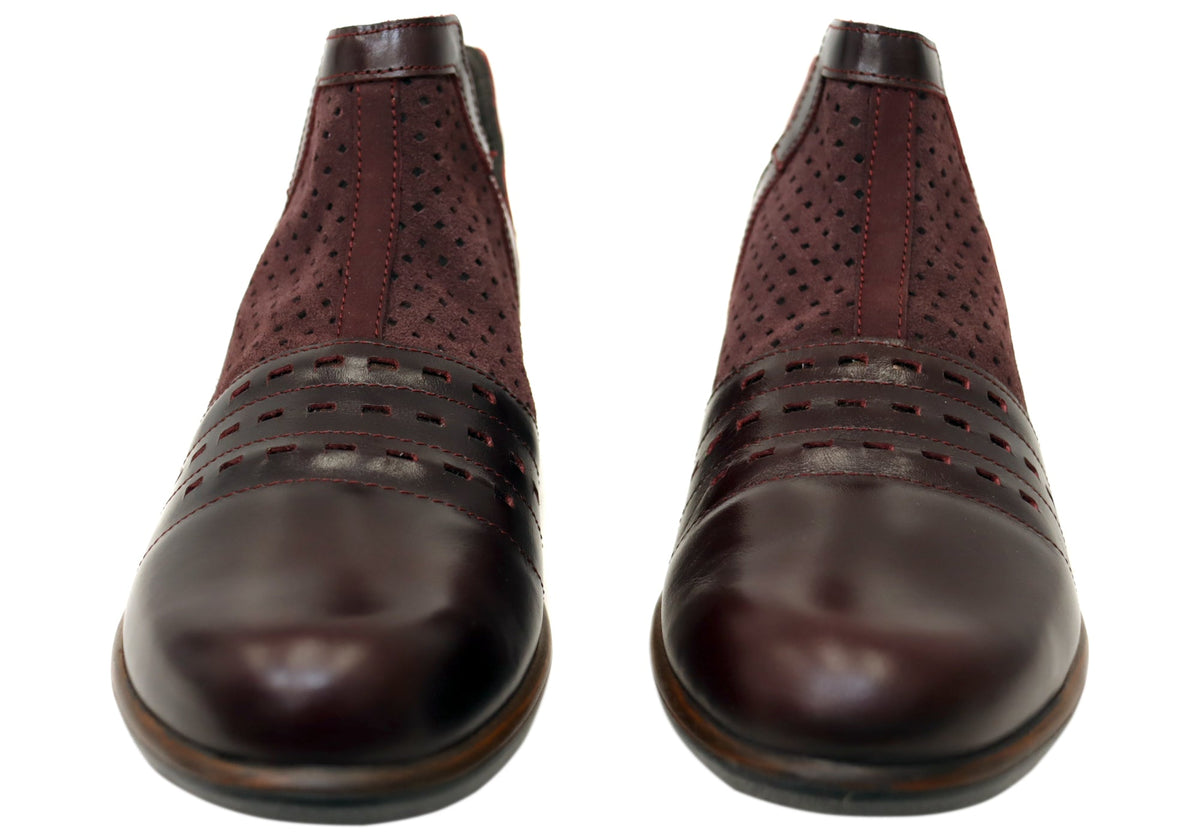 Rivotra Womens Leather Comfortable Ankle Boots