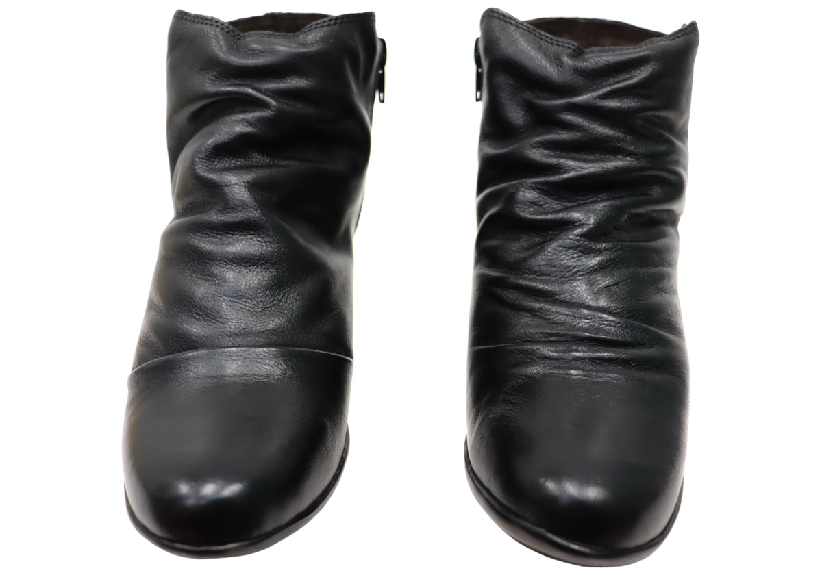 Brooke Womens Comfortable Leather Ankle Boots Made In Brazil