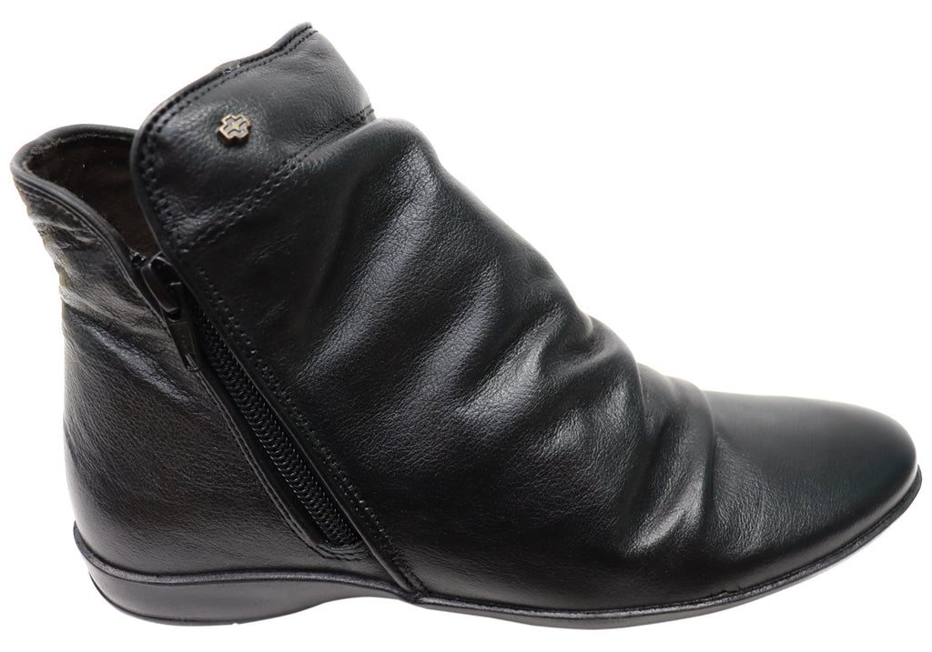 Linda Womens Comfortable Leather Ankle Boots Made In Brazil