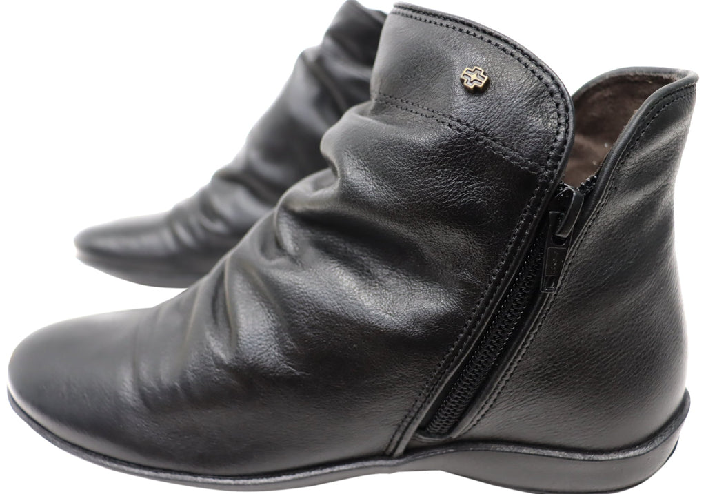 Linda Womens Comfortable Leather Ankle Boots Made In Brazil
