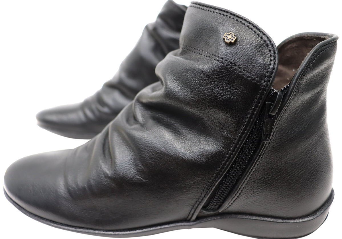 Linda Womens Comfortable Leather Ankle Boots Made In Brazil