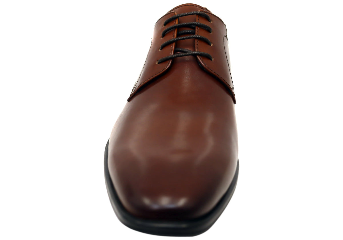 Power Mens Comfortable Leather Lace Up Dress Shoes