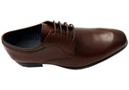 Power Mens Comfortable Leather Lace Up Dress Shoes