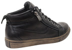 EG1570 Womens Flat Leather European Ankle Boots