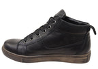 EG1570 Womens Flat Leather European Ankle Boots