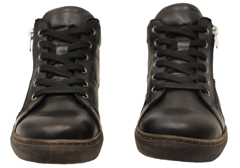 EG1570 Womens Flat Leather European Ankle Boots