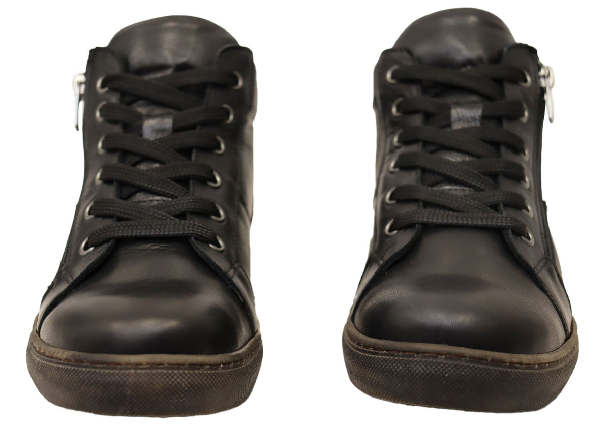 EG1570 Womens Flat Leather European Ankle Boots