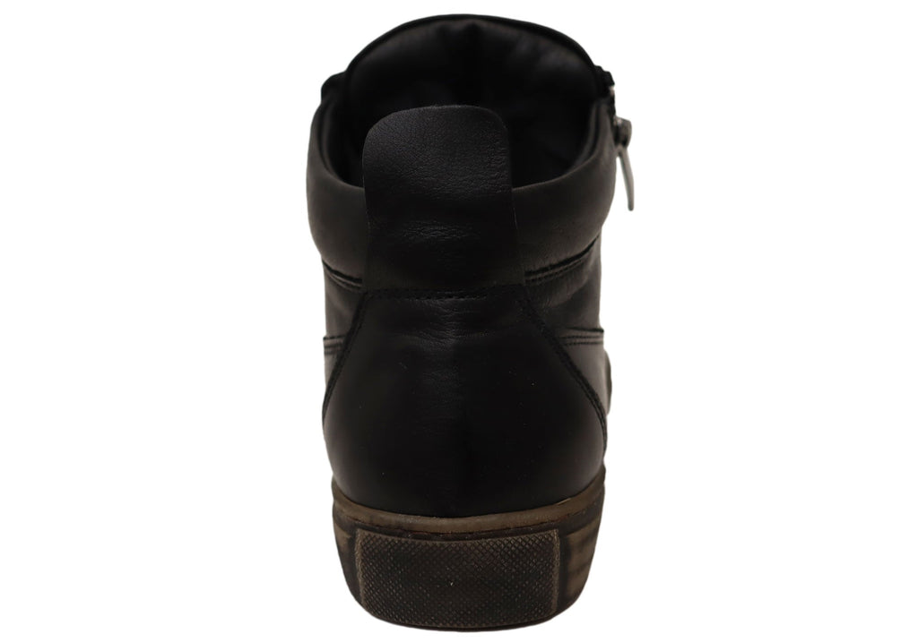 EG1570 Womens Flat Leather European Ankle Boots