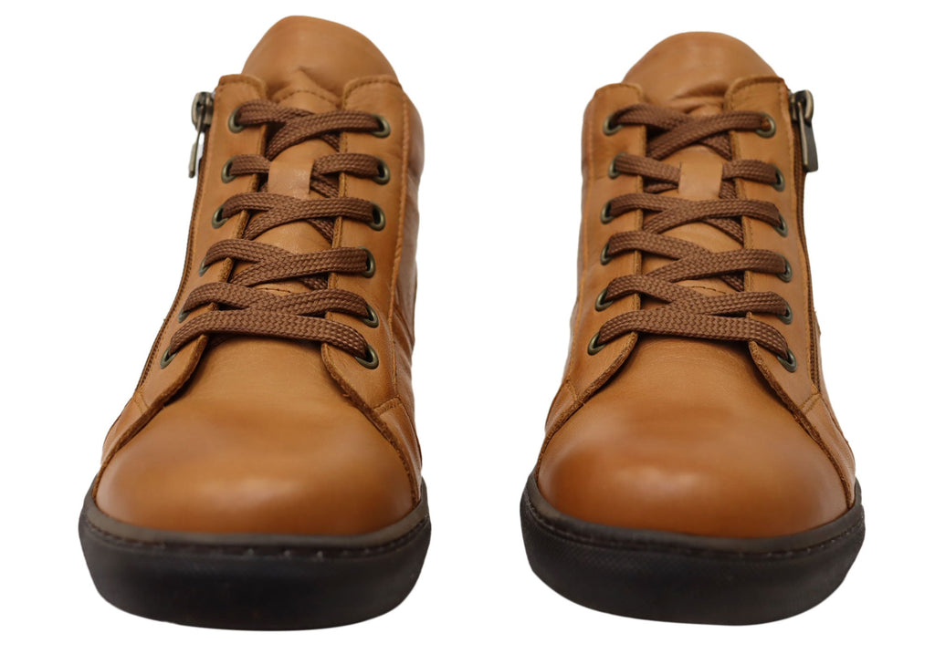 EG1570 Womens Flat Leather European Ankle Boots