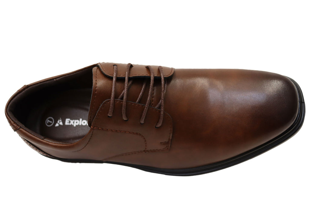 Haddin Mens Comfortable Leather Lace Up Dress Shoes