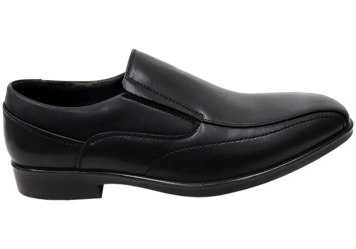 Mens Russell Leather Comfortable Slip On Dress Shoes