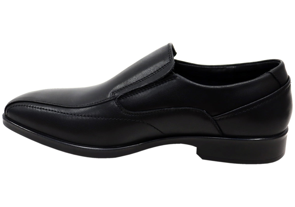 Mens Russell Leather Comfortable Slip On Dress Shoes