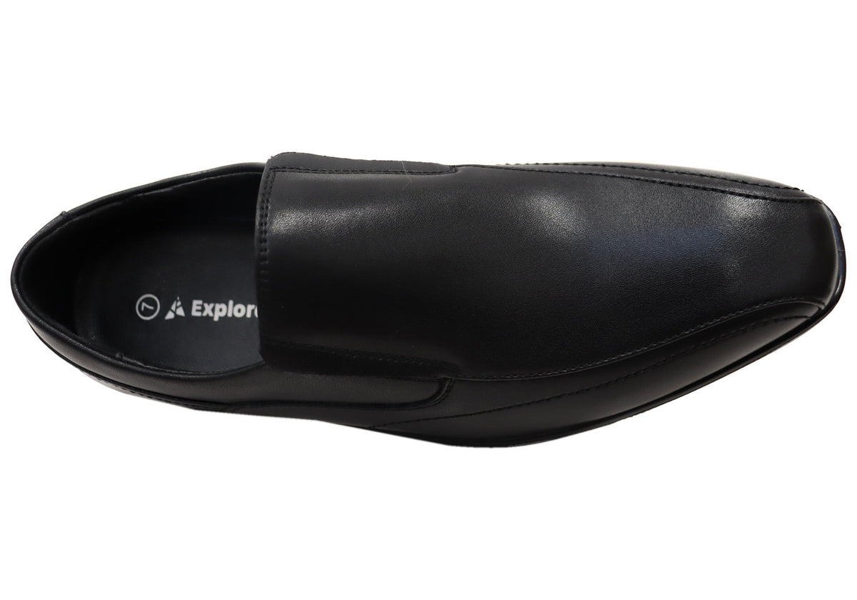 Mens Russell Leather Comfortable Slip On Dress Shoes