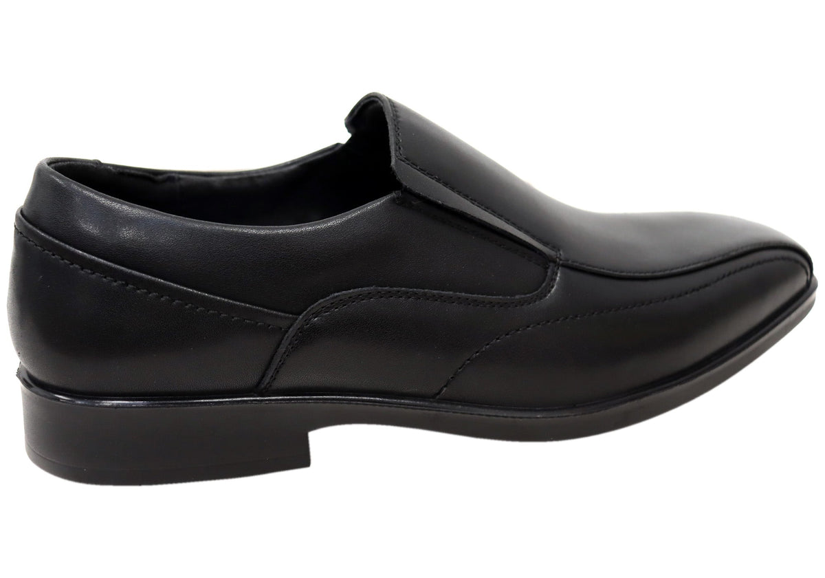 Mens Russell Leather Comfortable Slip On Dress Shoes