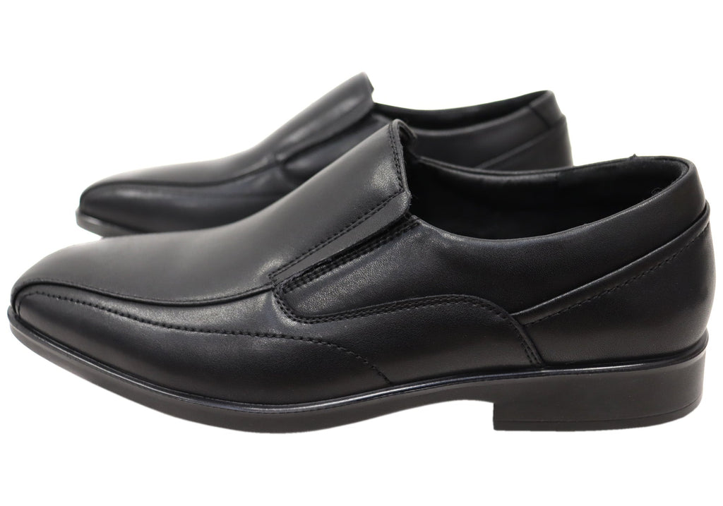 Mens Russell Leather Comfortable Slip On Dress Shoes