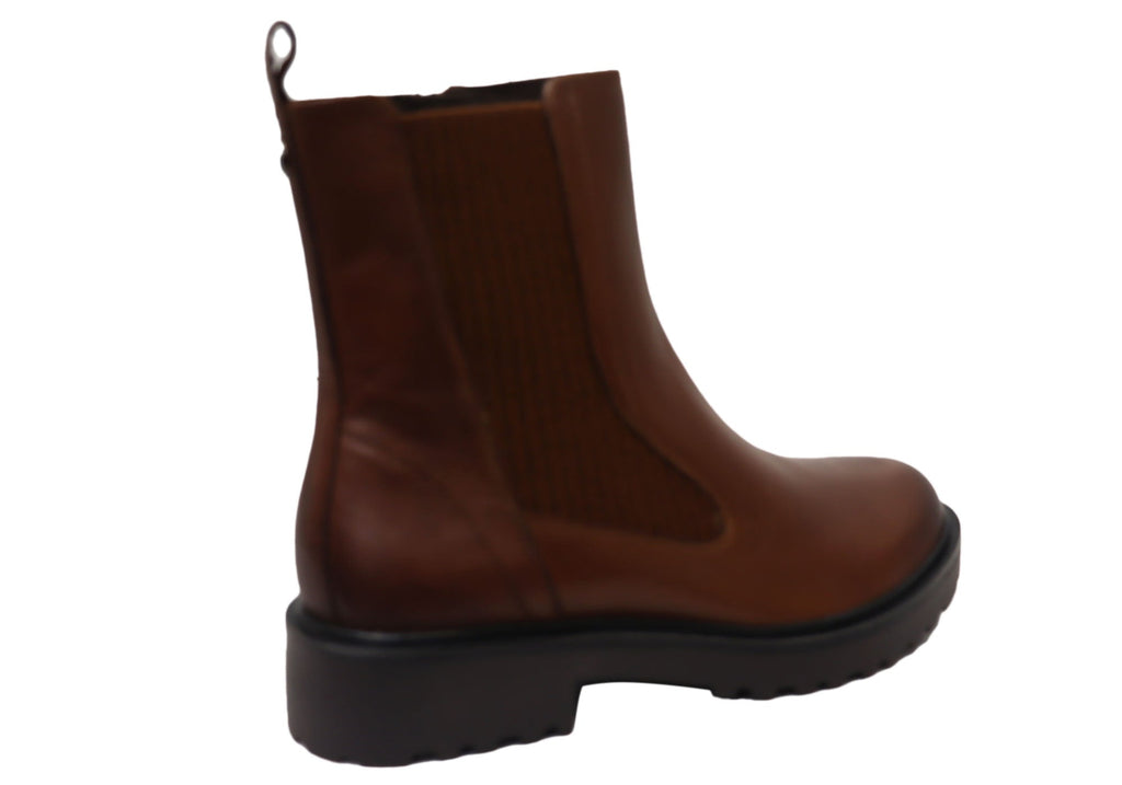 Andikar Womens Wide Fit Comfortable Leather Ankle Boots