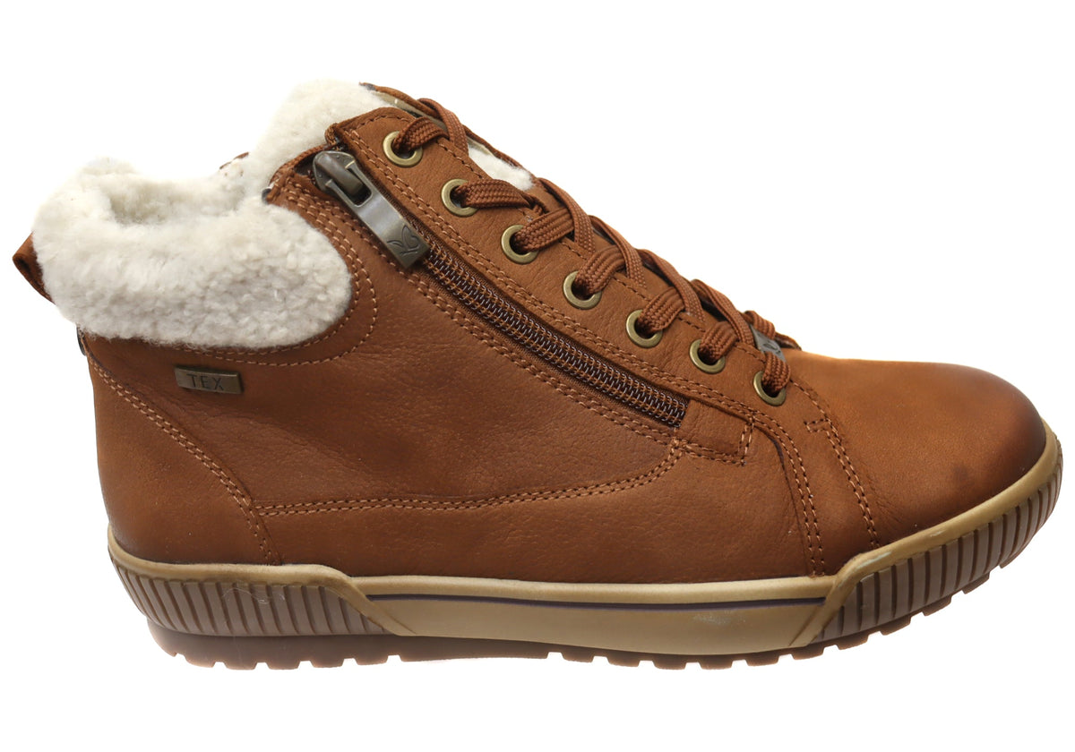 Alteri Womens Wide Fit Comfortable Leather Ankle Boots