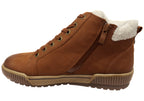 Alteri Womens Wide Fit Comfortable Leather Ankle Boots