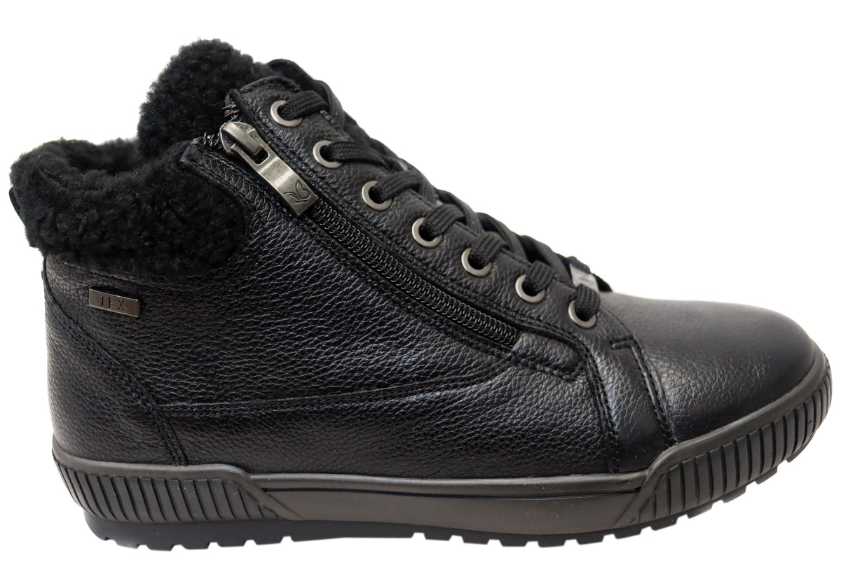 Alteri Womens Wide Fit Comfortable Leather Ankle Boots