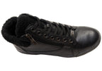 Alteri Womens Wide Fit Comfortable Leather Ankle Boots