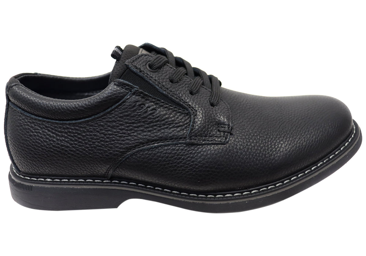 Mens Otto Plain EE Extra Wide Leather Shoes