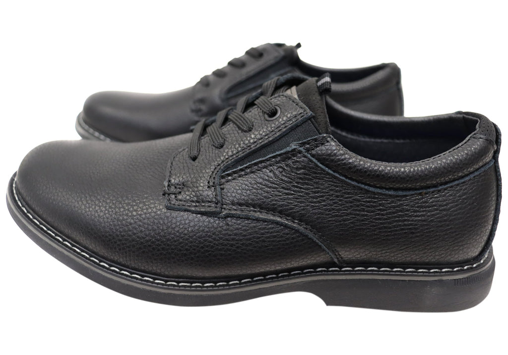 Mens Otto Plain EE Extra Wide Leather Shoes