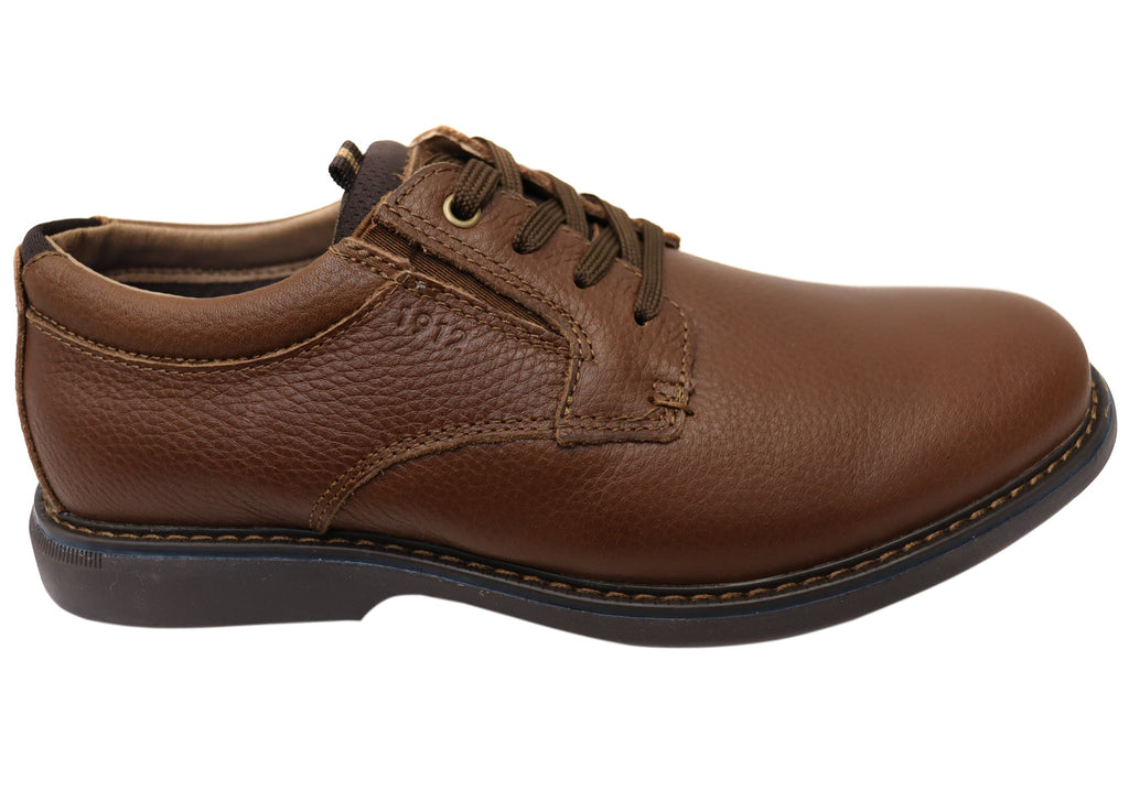 Mens Otto Plain EE Extra Wide Leather Shoes