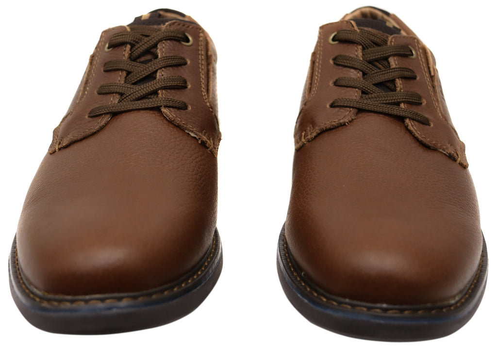 Mens Otto Plain EE Extra Wide Leather Shoes