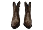 Edwina Womens Leather Western Cowboy Ankle Boots