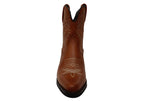 Edwina Womens Leather Western Cowboy Ankle Boots