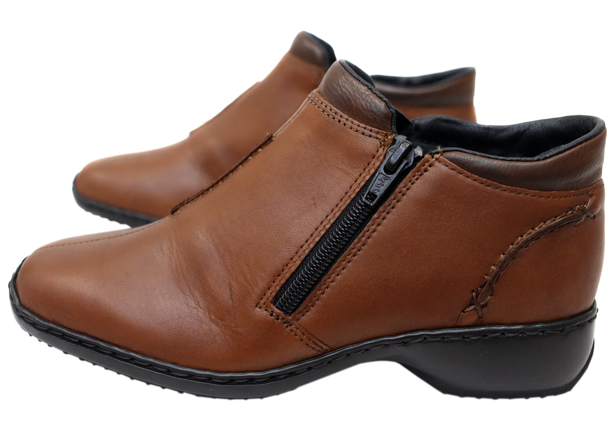 L3882 Womens Comfortable Leather Ankle Boots