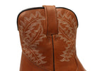 Edwina Womens Leather Western Cowboy Ankle Boots