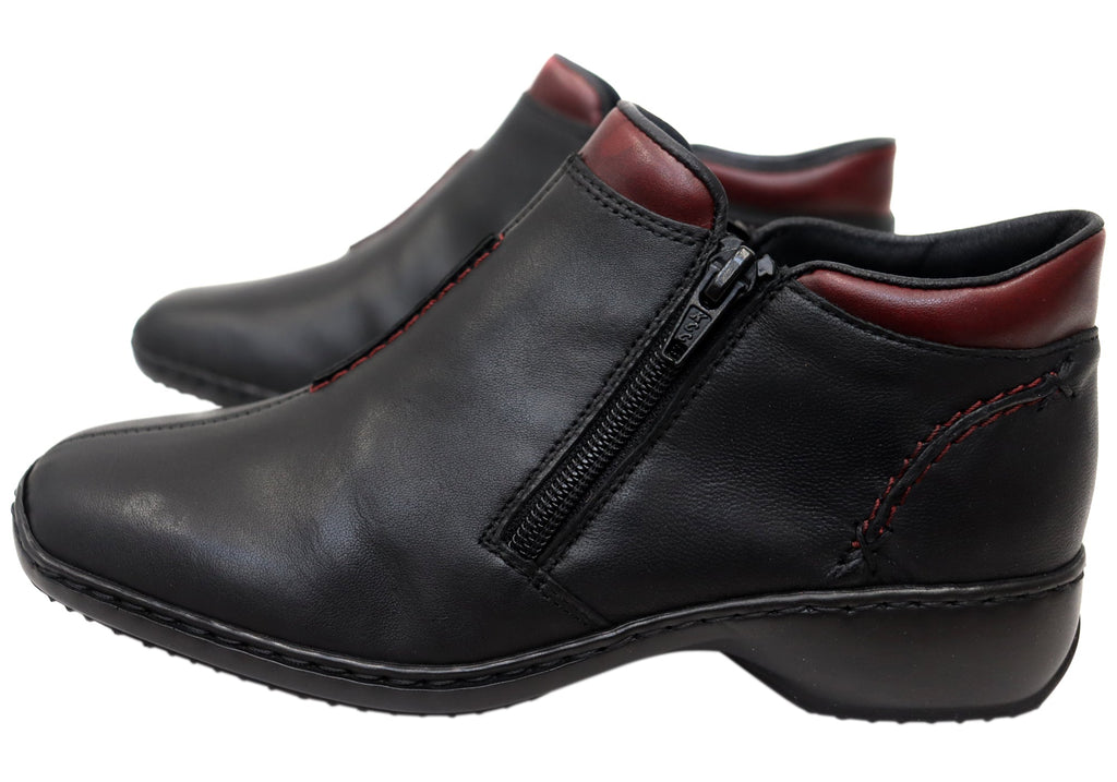 L3882 Womens Comfortable Leather Ankle Boots