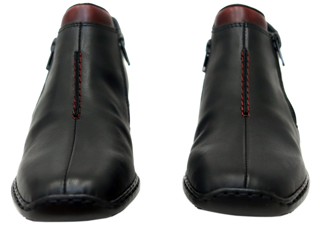 L3882 Womens Comfortable Leather Ankle Boots