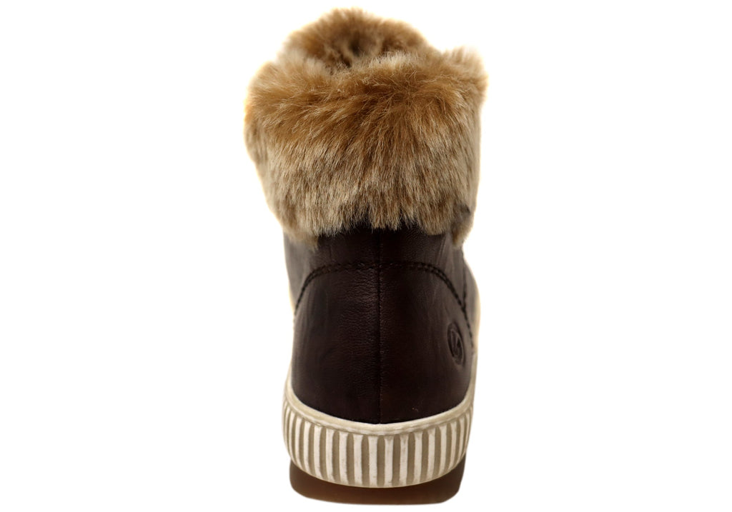 D0780-25 Womens Comfortable Leather Ankle Boots