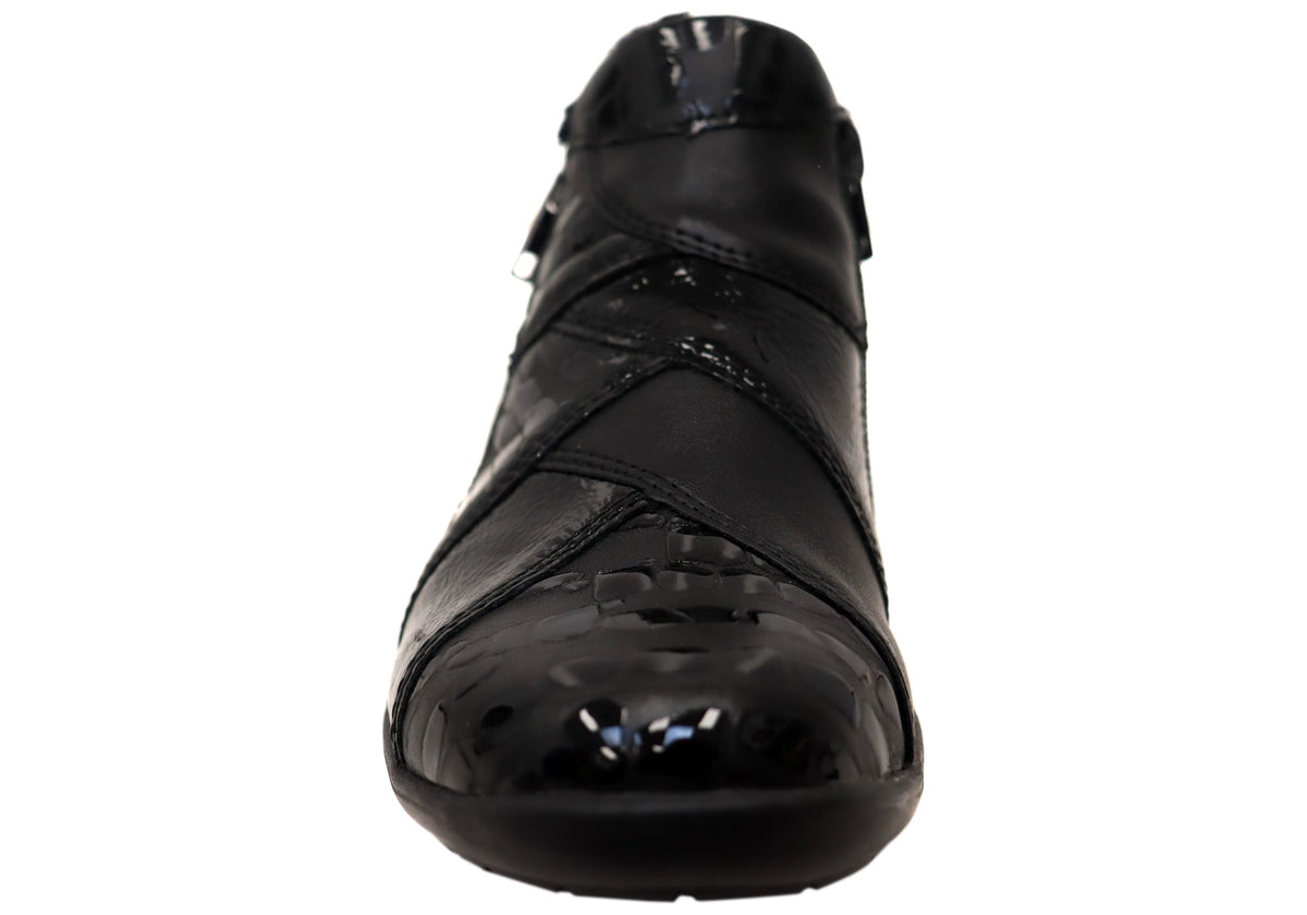 R7674 Womens Comfortable Leather Ankle Boots