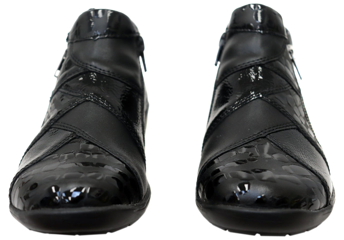 R7674 Womens Comfortable Leather Ankle Boots