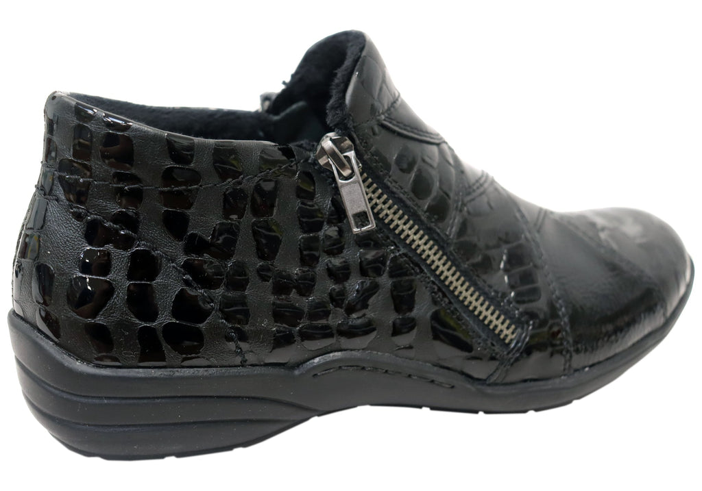 R7674 Womens Comfortable Leather Ankle Boots