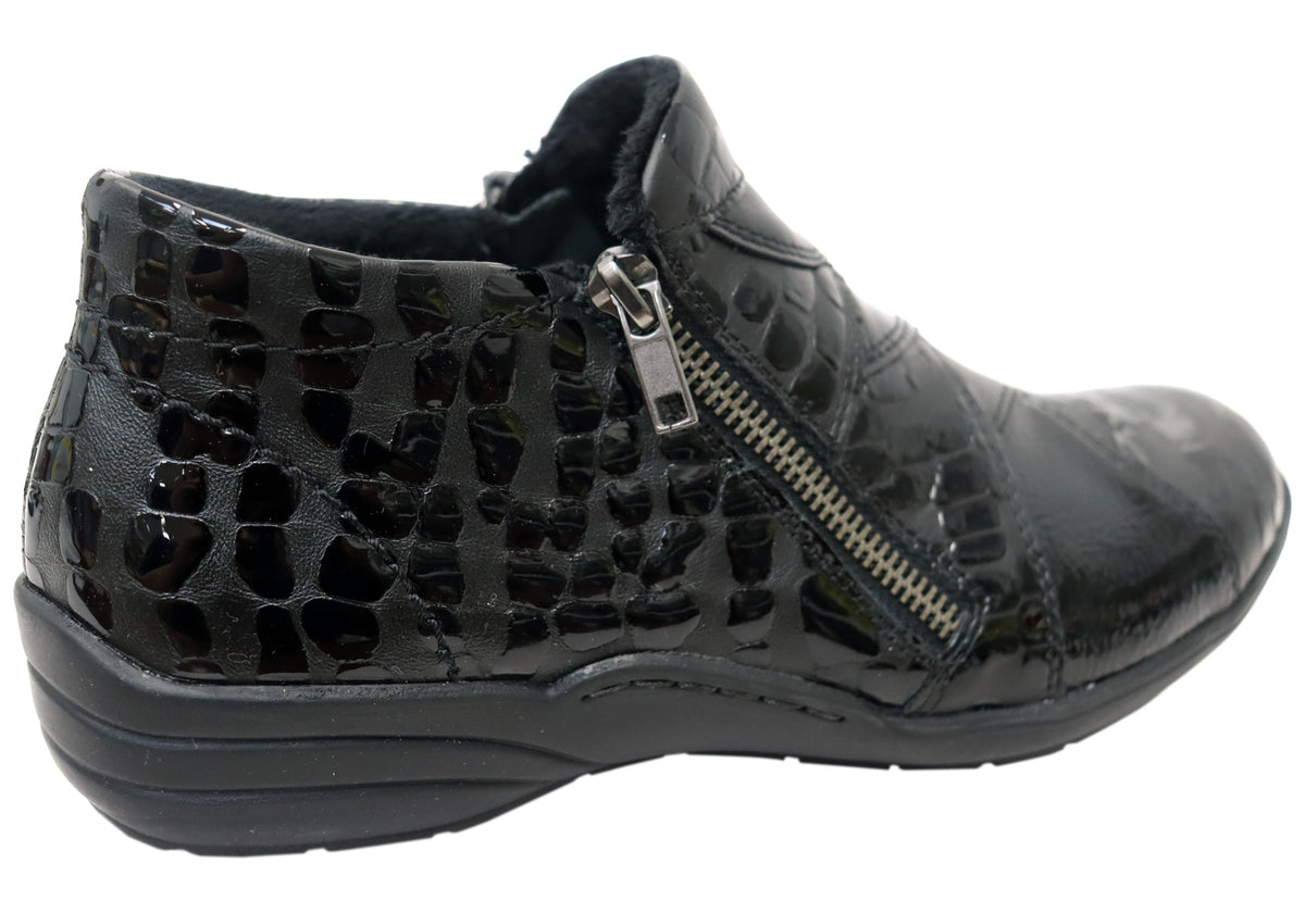 R7674 Womens Comfortable Leather Ankle Boots