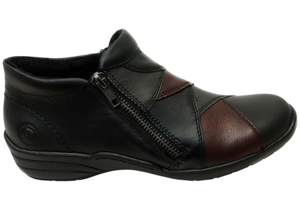 R7674 Womens Comfortable Leather Ankle Boots