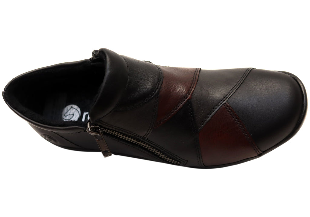 R7674 Womens Comfortable Leather Ankle Boots