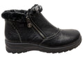 L7172-00 Womens Comfortable Leather Ankle Boots
