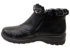 L7172-00 Womens Comfortable Leather Ankle Boots