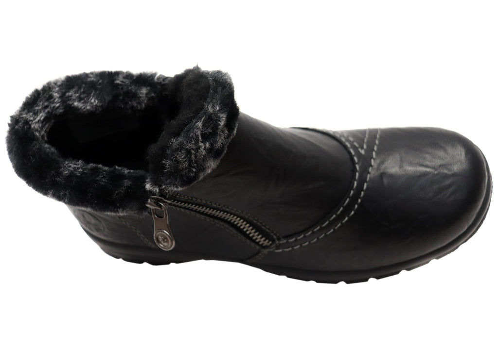 L7172-00 Womens Comfortable Leather Ankle Boots