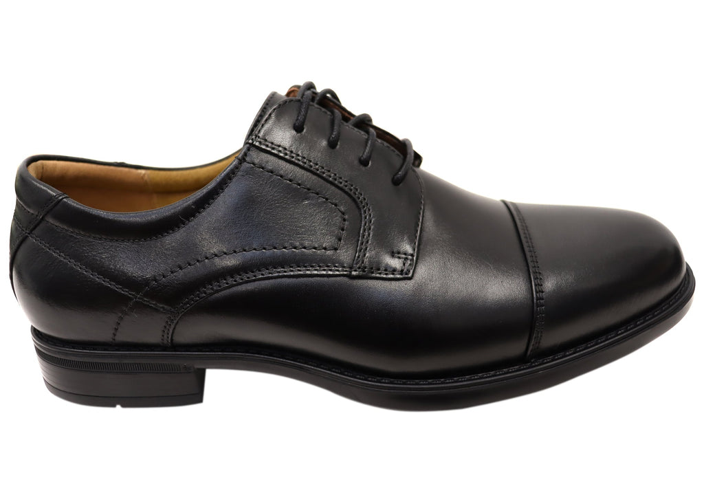Mens Fairfield Cap Toe Derby EEE Wide Leather Dress Shoes