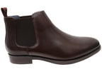 Mens EEE Triple Wide Leather Ceduna Plain Toe Chelsea Boots