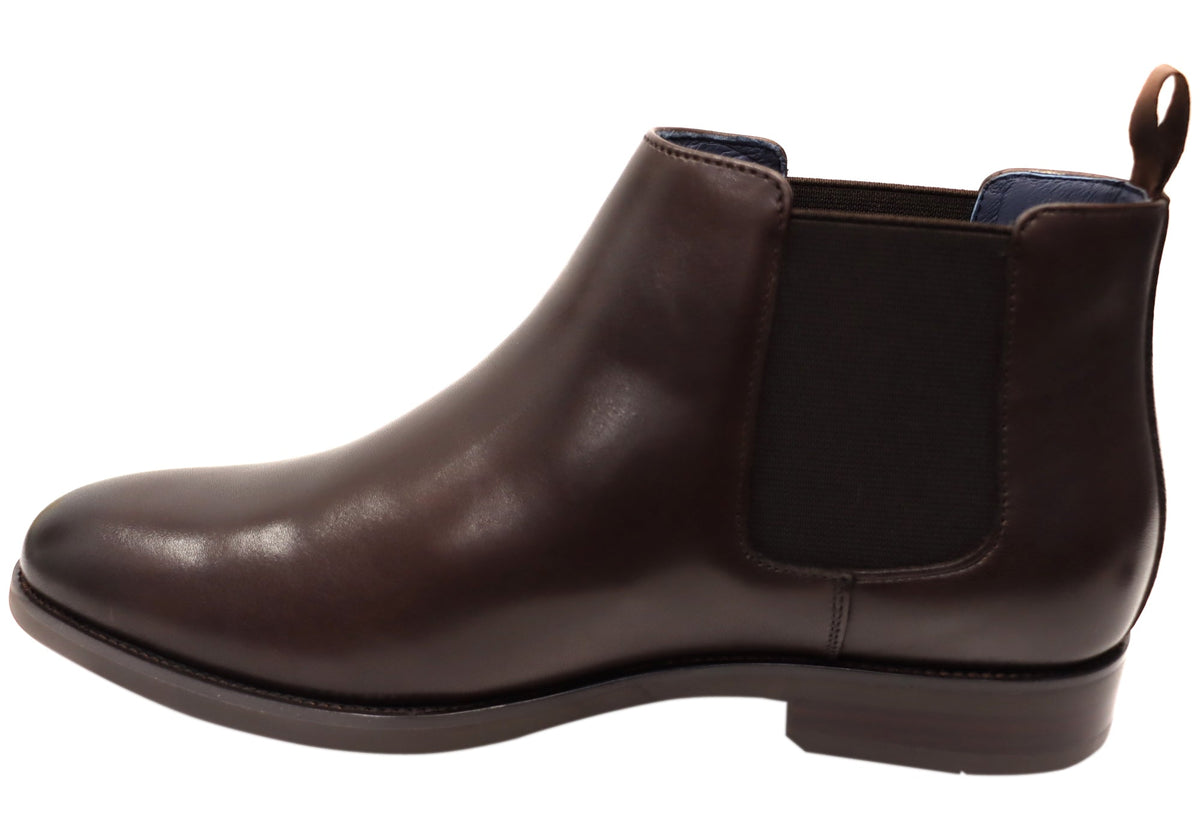 Mens EEE Triple Wide Leather Ceduna Plain Toe Chelsea Boots