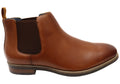 Mens EEE Triple Wide Leather Ceduna Plain Toe Chelsea Boots